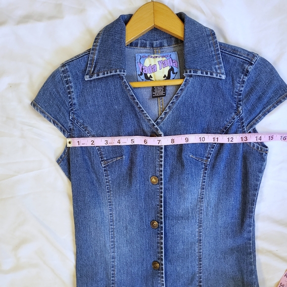 Yada Yada Blue Jean Button One Piece Juniors Small - Picture 4 of 9